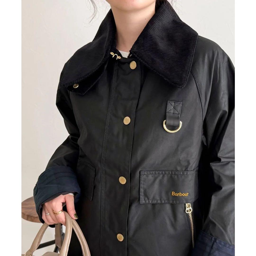 Hana 新品 2025AW バブアー Barbour 黒 サイズ38