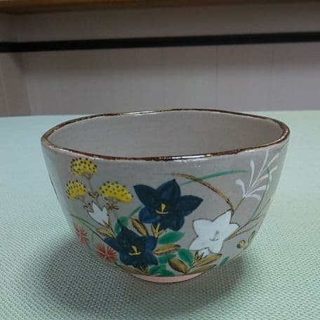 A 74 茶道 茶碗     乾山秋草・閑粋作  ( 新品未使用品 )