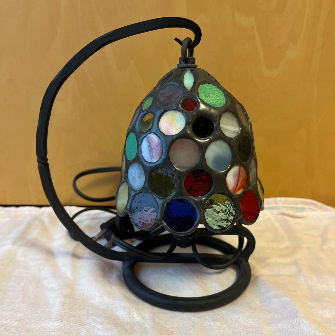 ステンドグラス ドーム型ランプシェード　ステンドグラス　小樽