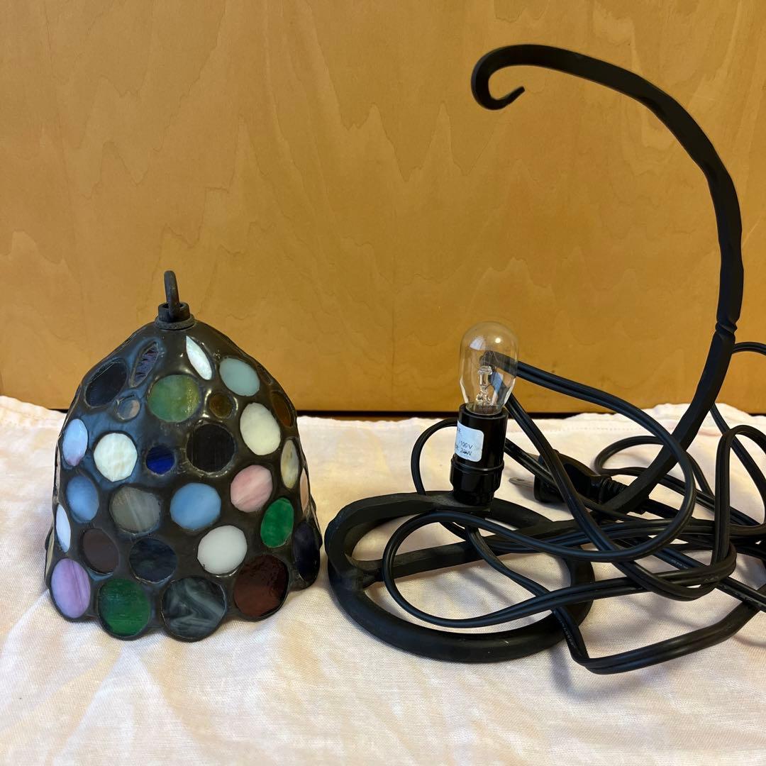 ステンドグラス ドーム型ランプシェード　ステンドグラス　小樽