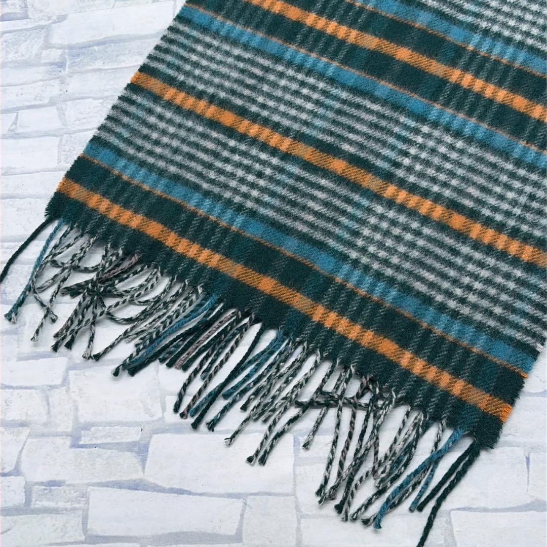 Johnstons of Elgin 100%カシミヤ チェック マフラー