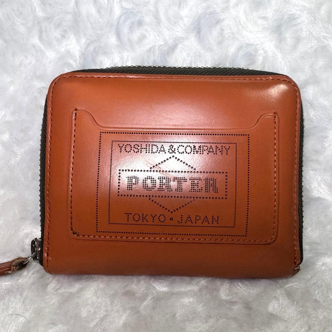 小物 PORTER PS LEATHER WALLET GLASS LEATHER