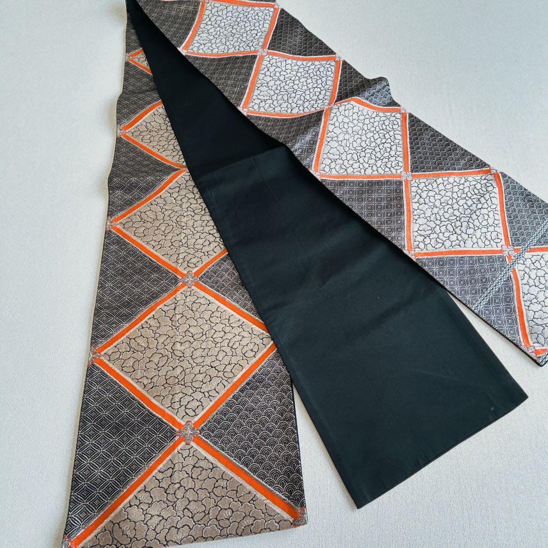 フルセット 七五三 7歳女の子 長着＆長襦袢＆帯＆小物　青地　金糸　地紋　梅