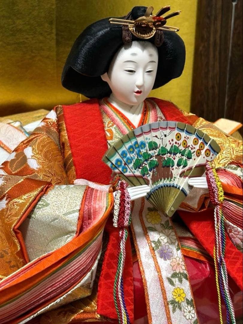 美品　特製本仕立　正絹束帯京雛　藤長監製　親王　平安　光寛作　翔鶴　特上七番