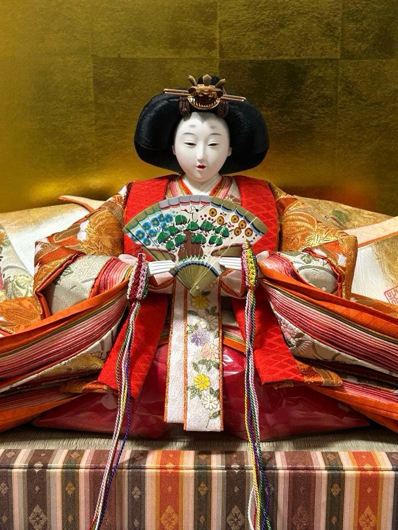 美品　特製本仕立　正絹束帯京雛　藤長監製　親王　平安　光寛作　翔鶴　特上七番