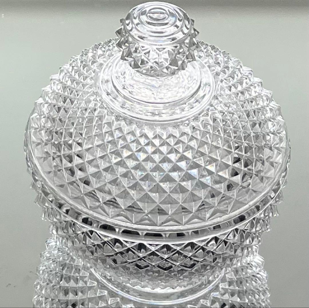 Baccarat バカラ/※ 刻印有 ディアマンビゾー 蓋物 義山　球型