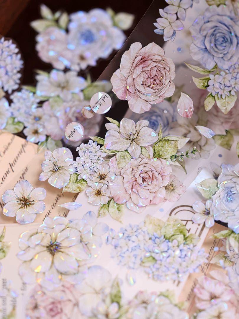 小白家文創《甜梦蓝》海外マスキングテープ　マステ 【2523】