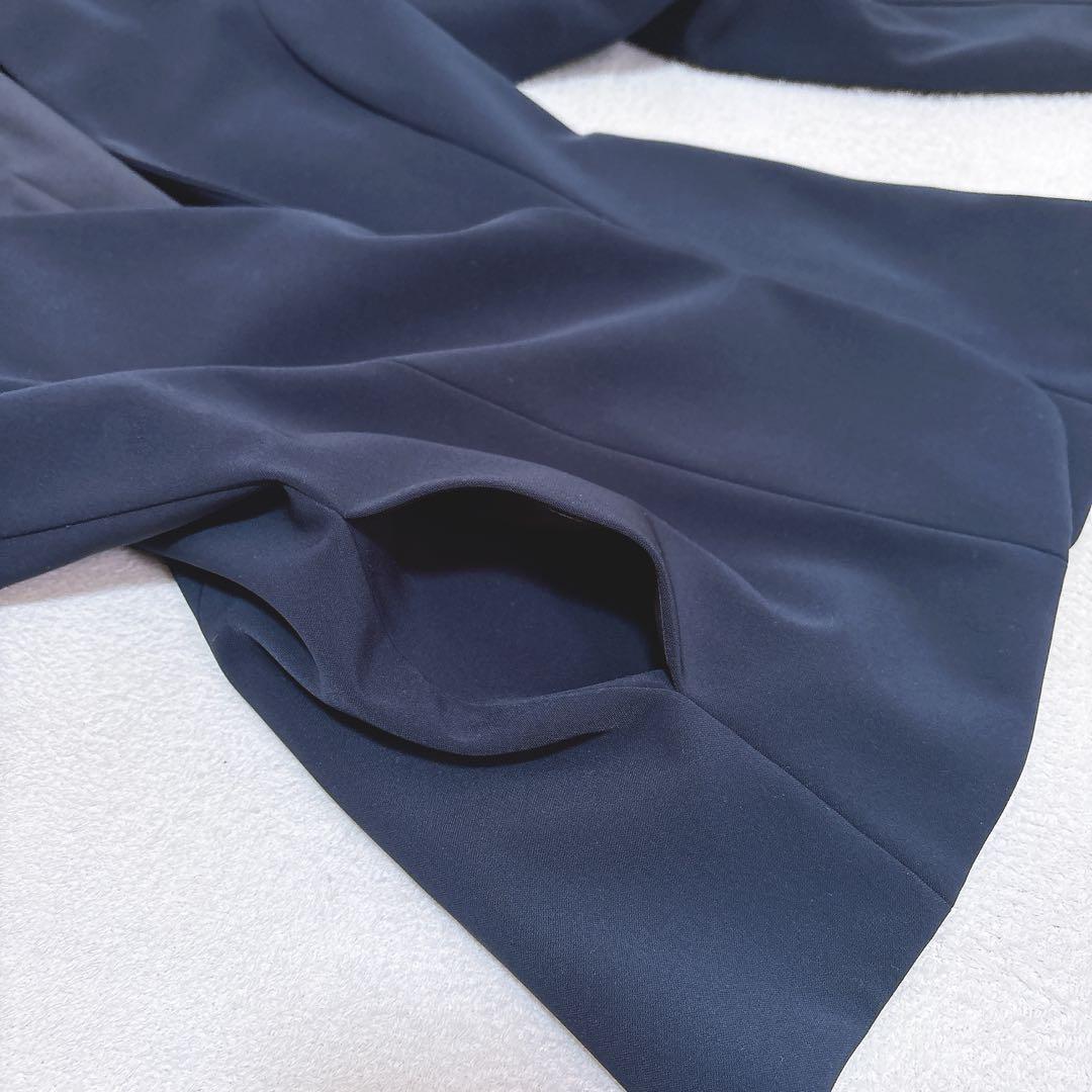 ゆに【インディヴィ】美品 ノーカラー パンツスーツ フォーマル