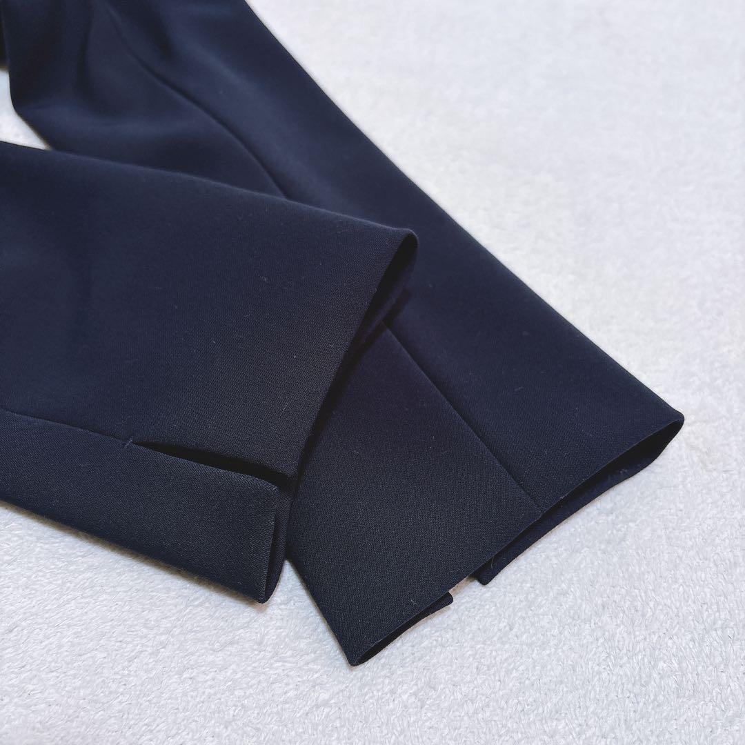 ゆに【インディヴィ】美品 ノーカラー パンツスーツ フォーマル