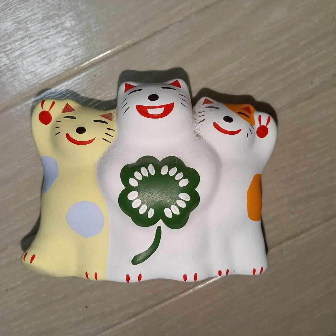 工房 輪葉葉　 招き猫 　三兄弟