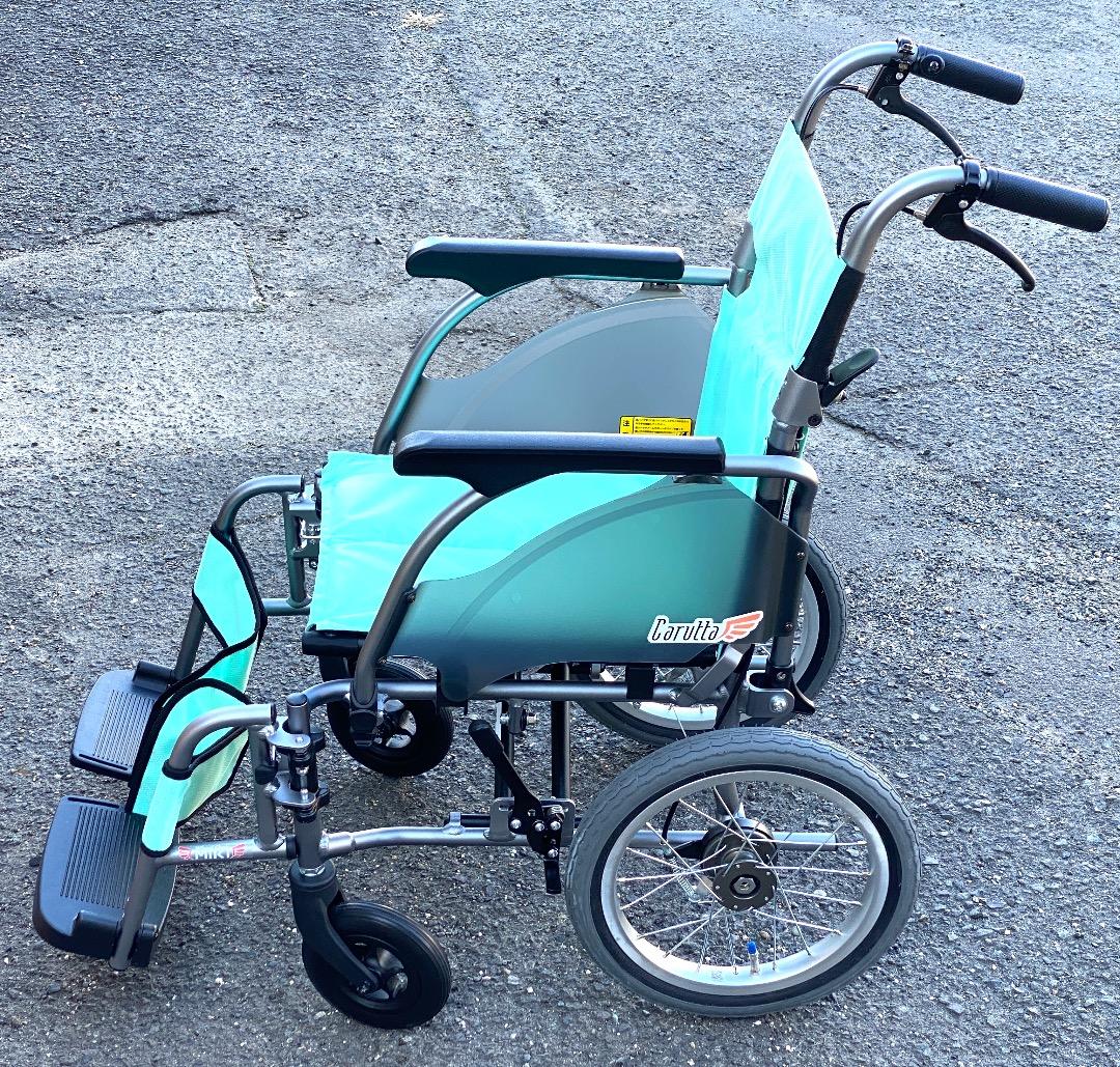 美品！ MIKI ミキ 超軽量 介助型車いす CRT-4 ウイングスイングアウト
