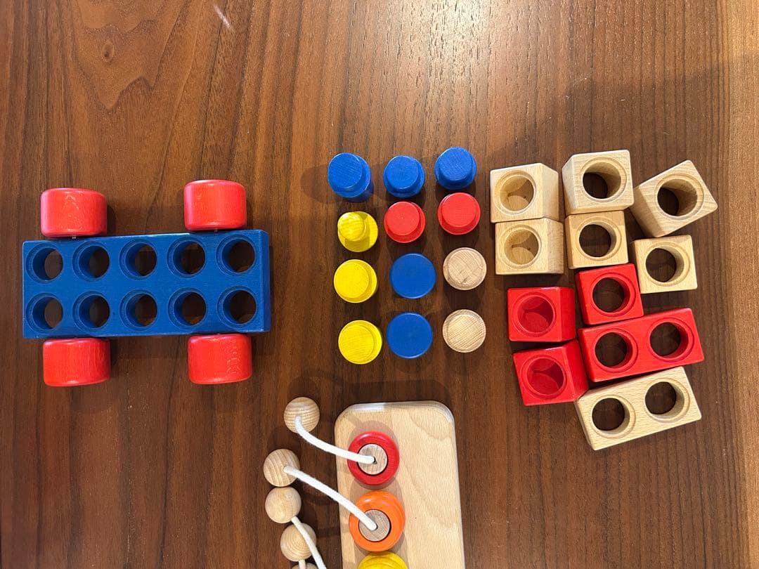 木の玩具まとめ売り　木製14点セットボーネルンド　PlanToys nic社など