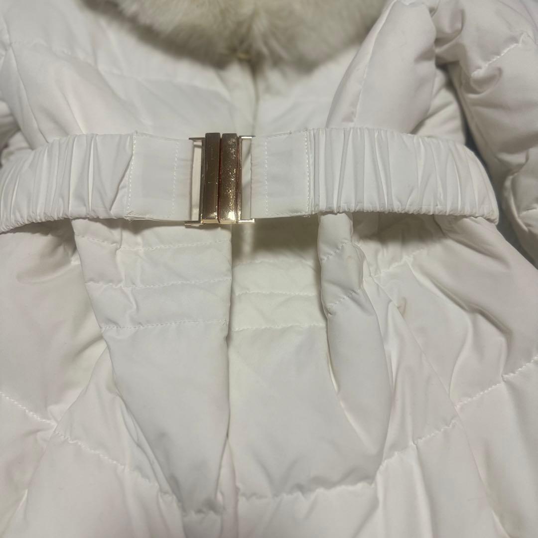 Riu リウ　Rちゃん　ホワイト ダウンジャケット ファー　FREE SIZE