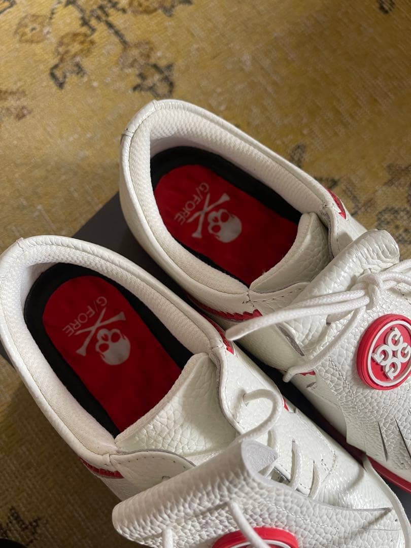 ジーフォー　ゴルフシューズ ホワイト レザー フリンジ付き未使用