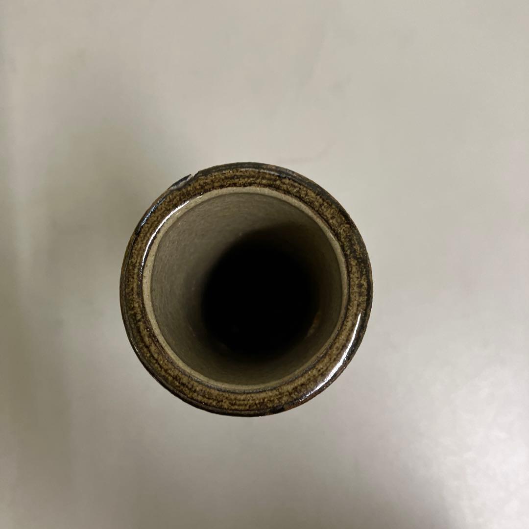 D-5 壁掛け花瓶 盛瀧窯九十九焼陶器 昭和レトロ 一輪挿し壁掛け花瓶 骨董品