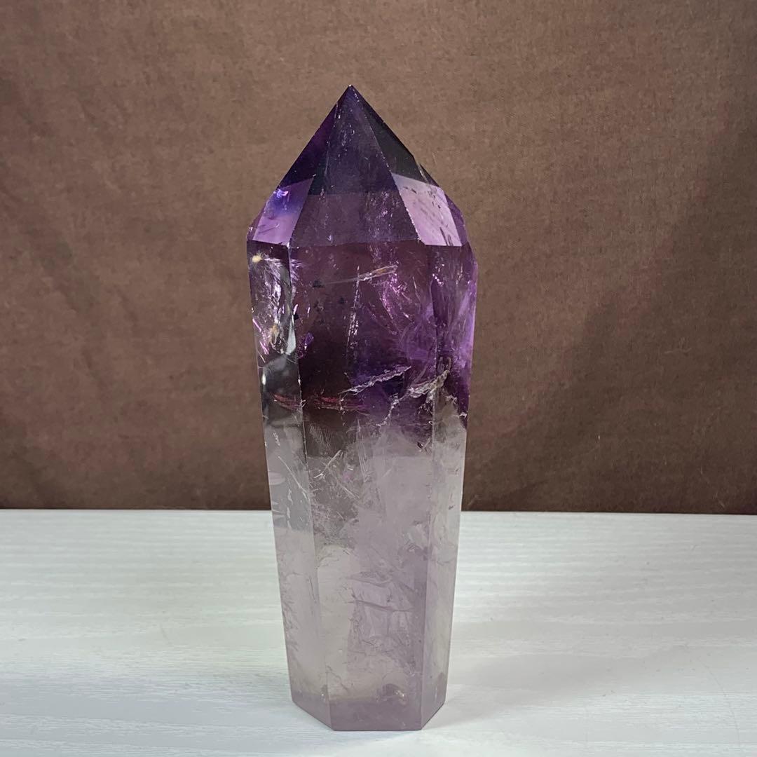 (訳)ロマネシュ鉱入り☆透明度抜群☆アメジストポイント