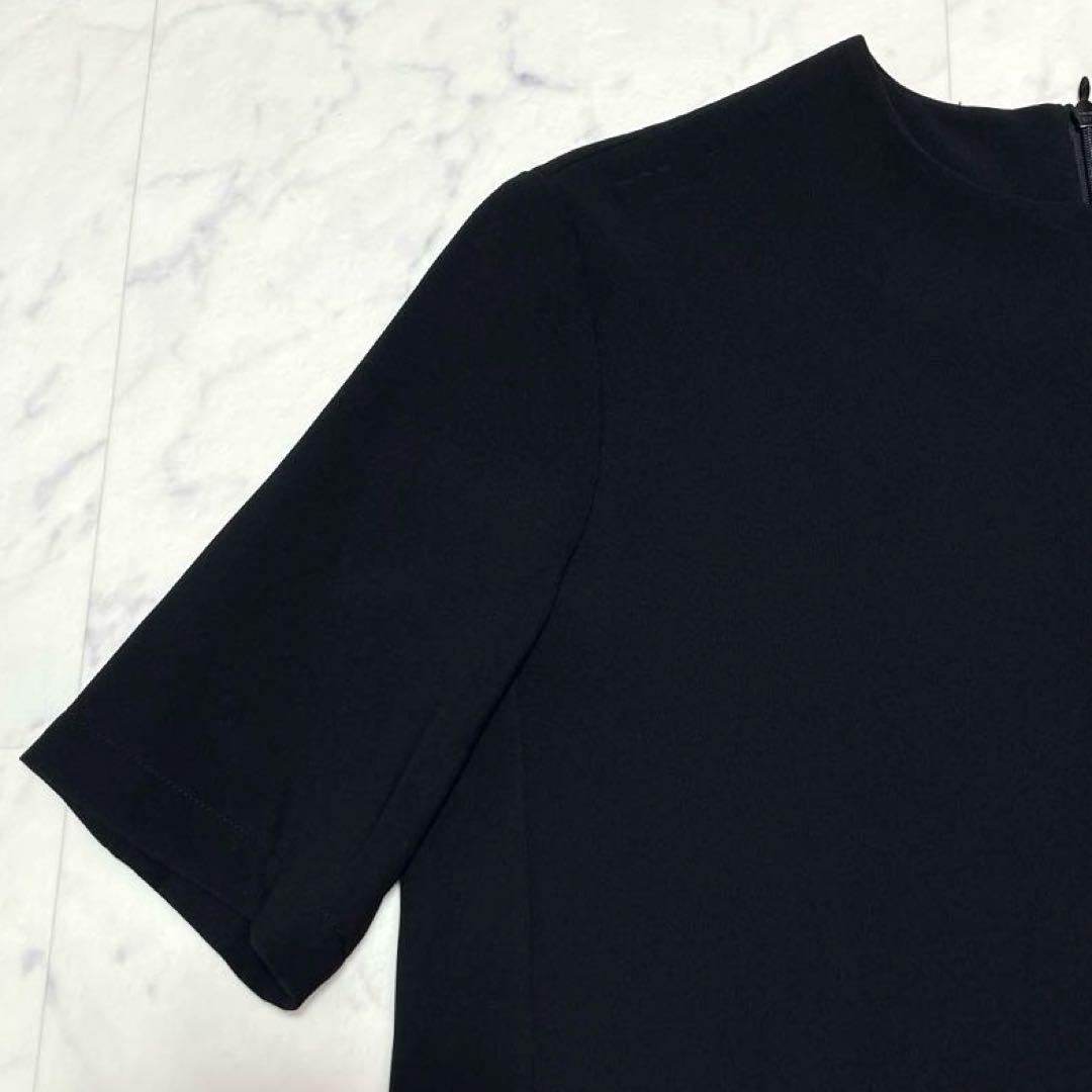 美品✨セオリーリュクス 現行 CLIBI 半袖ブラウス 40 ラウンドヘム