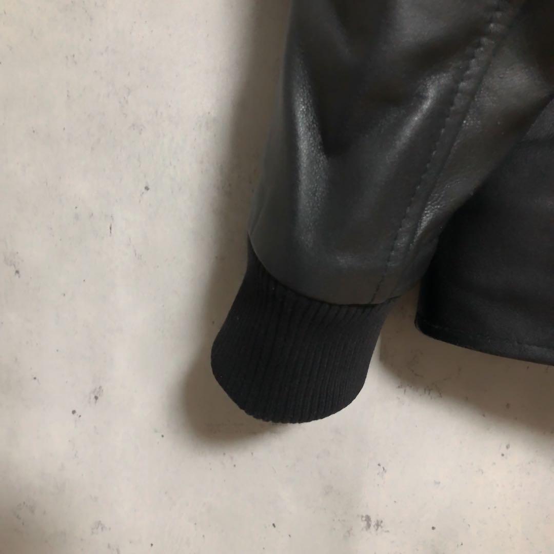 訳あり　AKM Contemporary レザーフード ライダースジャケット