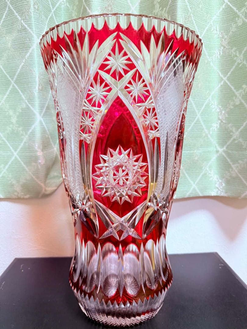 大型クリスタル花瓶　ドイツ製　LAUSITZER GLAS クリスタル