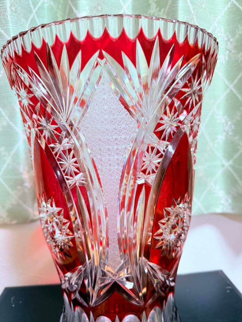 大型クリスタル花瓶　ドイツ製　LAUSITZER GLAS クリスタル