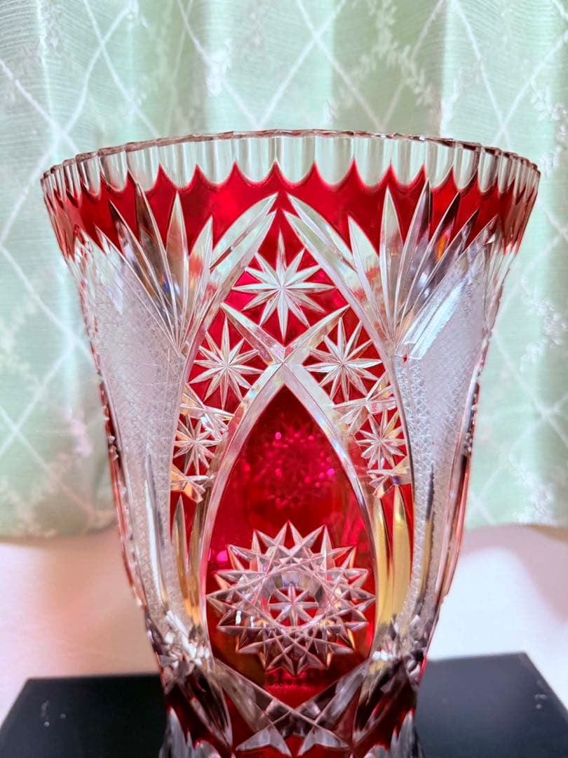 大型クリスタル花瓶　ドイツ製　LAUSITZER GLAS クリスタル