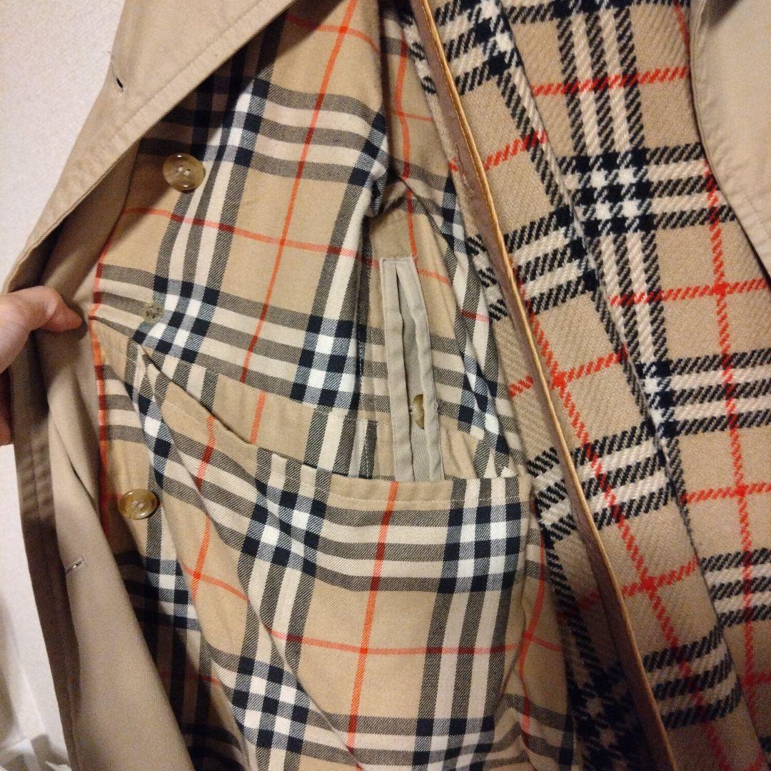 70 〜80s バーバリー　一枚袖　トレンチ　バルマカンコート　ライナー付き