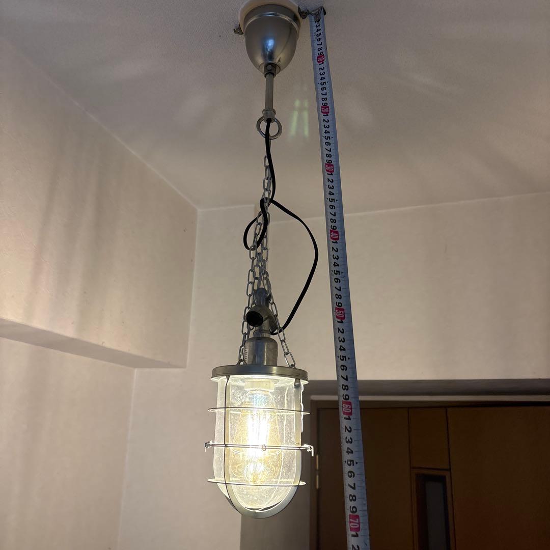 工業風ペンダントライト クリア・シルバー