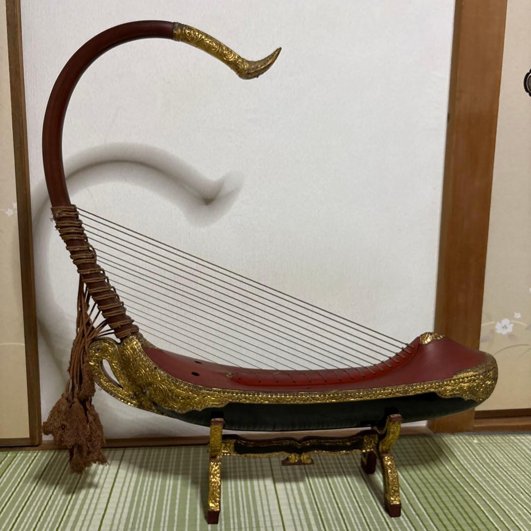 ビルマの竪琴 ミャンマー 伝統楽器 弦楽器 民族楽器　海外琴　ハープ　インテリア