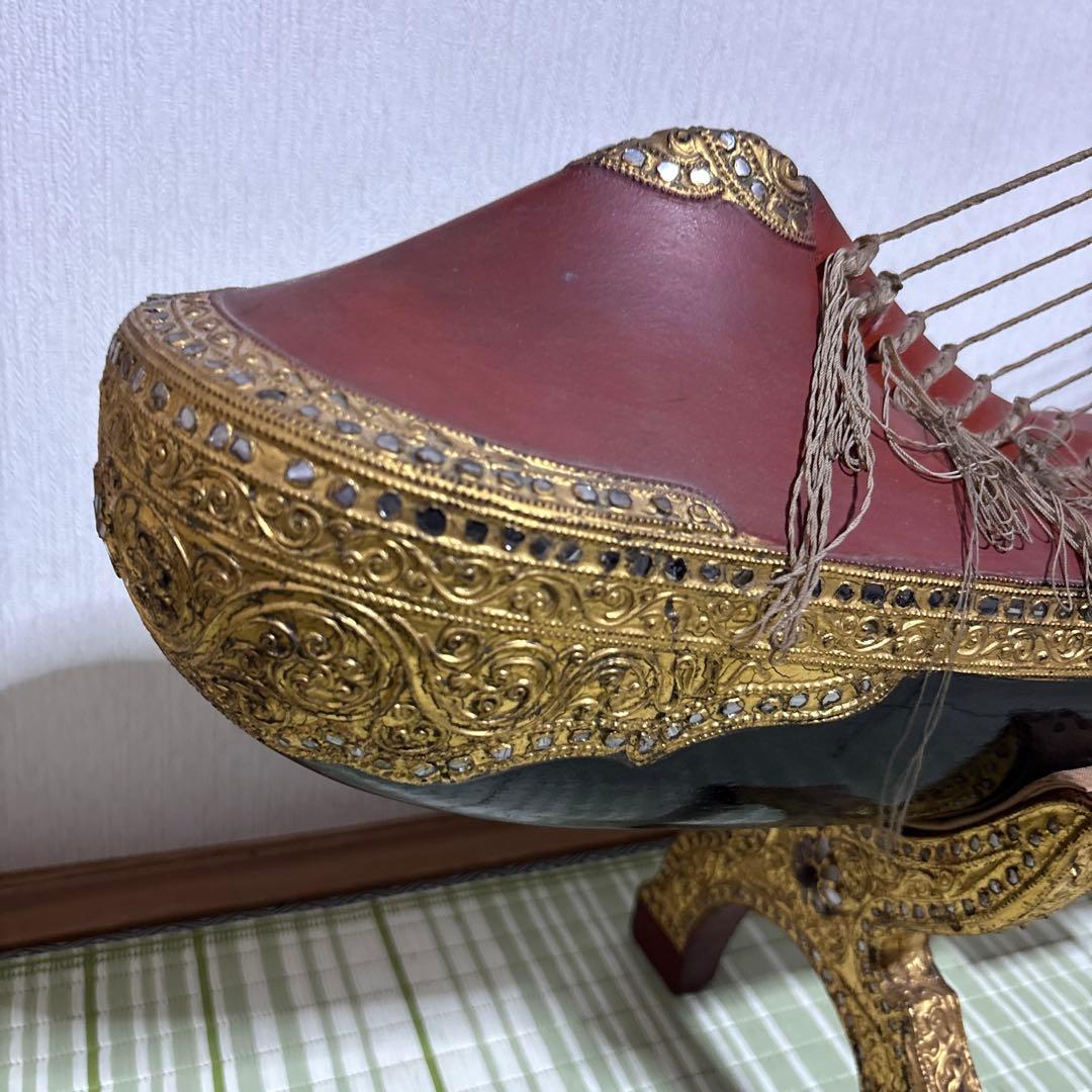 ビルマの竪琴 ミャンマー 伝統楽器 弦楽器 民族楽器　海外琴　ハープ　インテリア