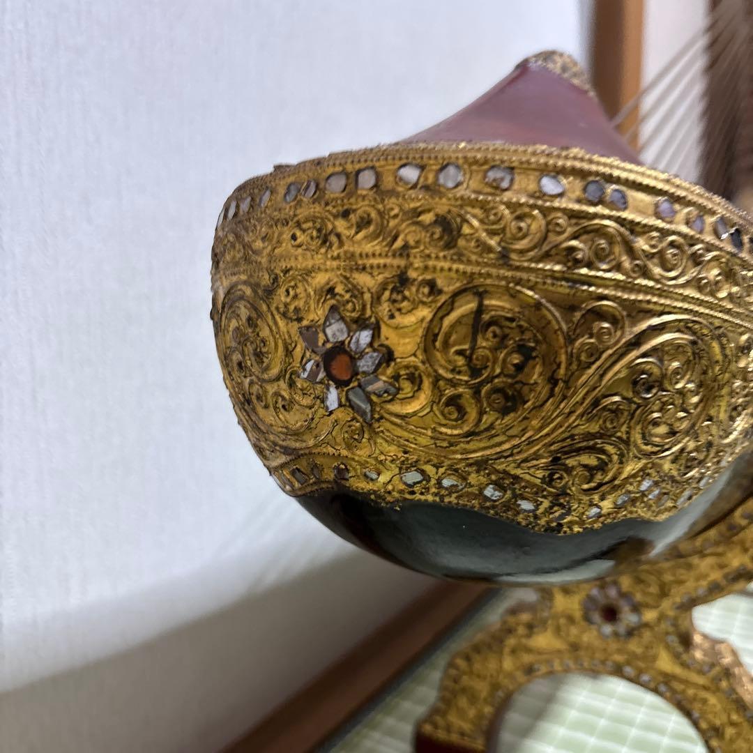 ビルマの竪琴 ミャンマー 伝統楽器 弦楽器 民族楽器　海外琴　ハープ　インテリア