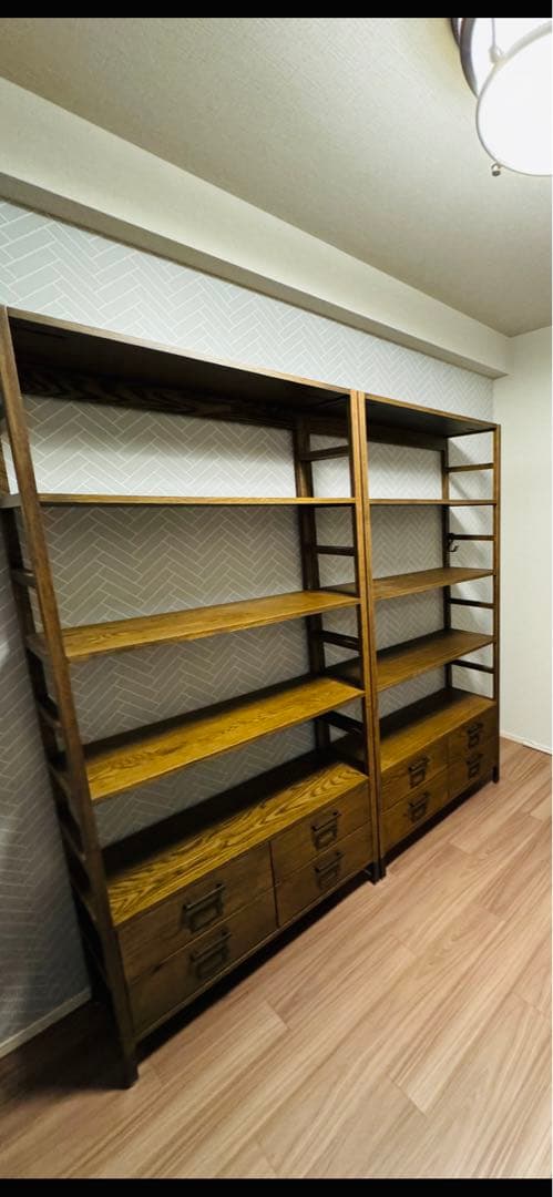 【値下げ】ジャーナルスタンダードファニチャー／木製シェルフ／引き出し付き