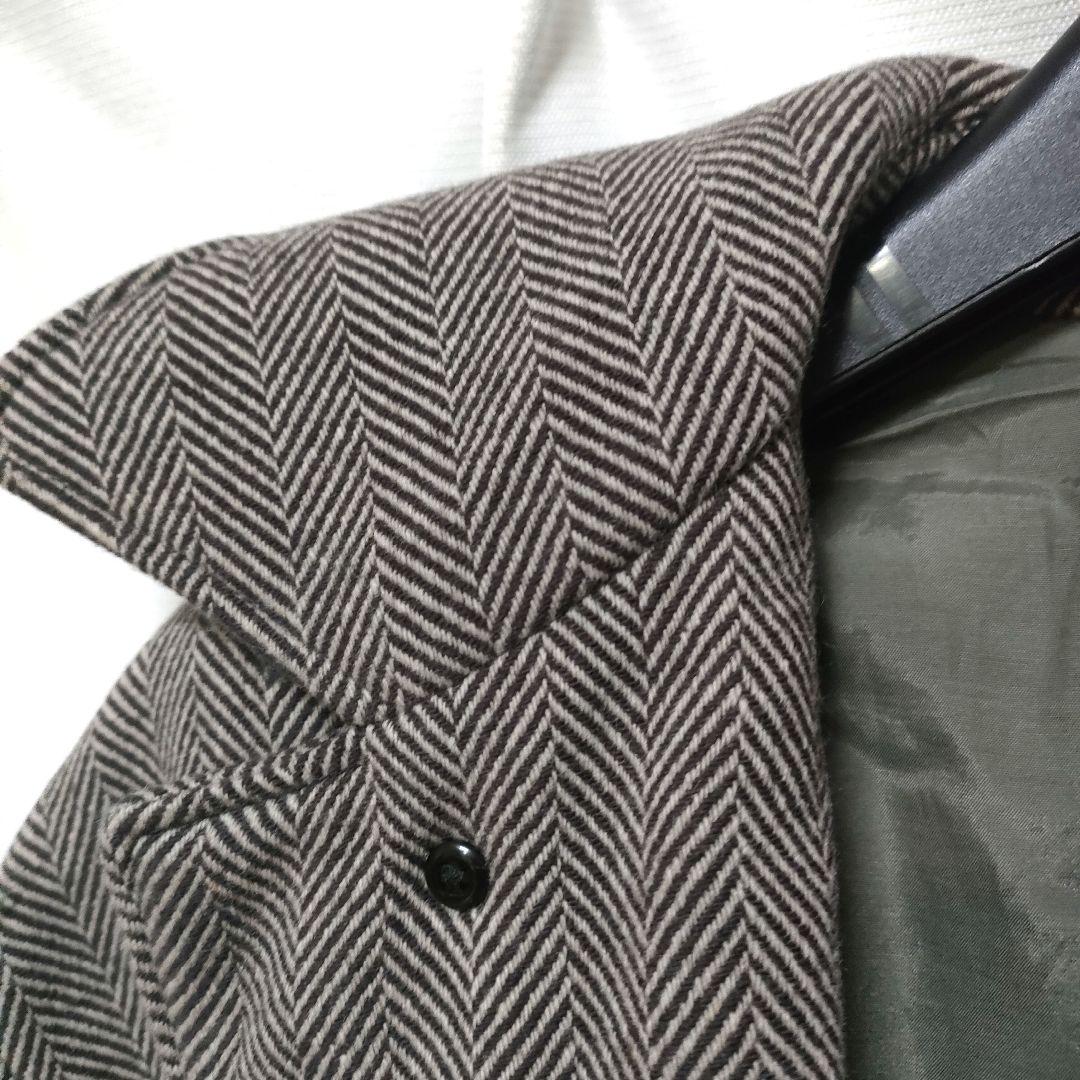 【美品】Steven Alan ラムズウール ヘリンボーン オーバー コート S