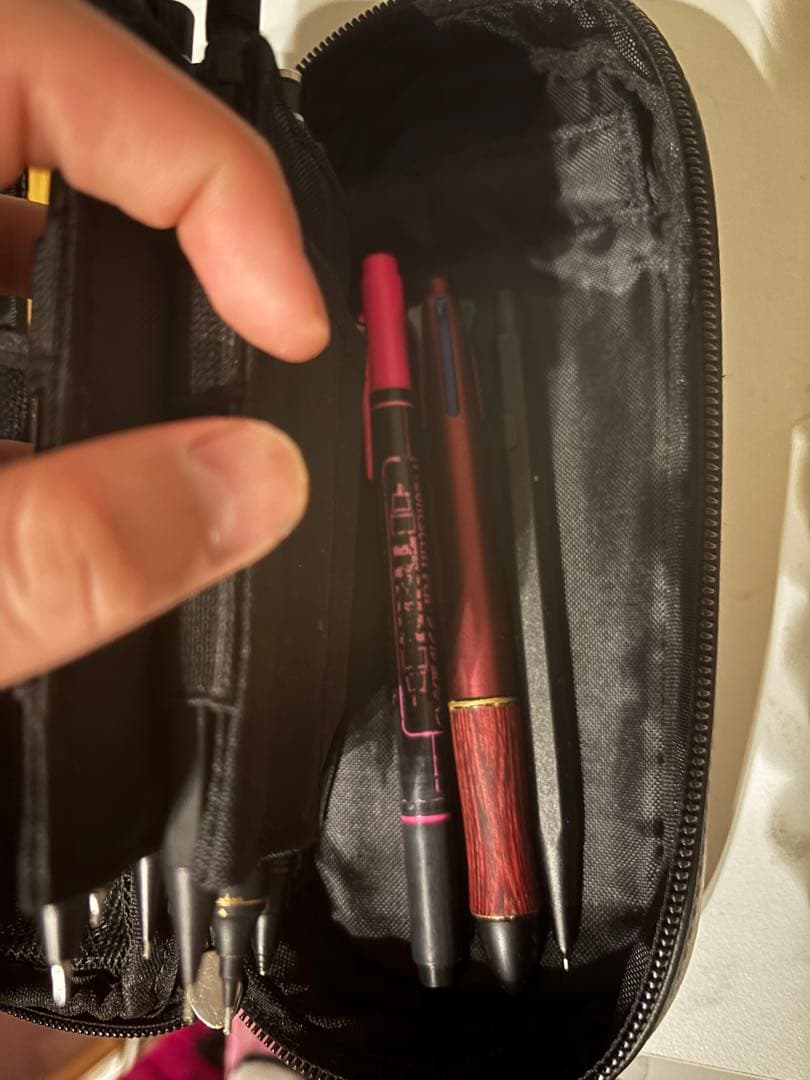 ブラック ペンケース コンパクト 高級シャーペン