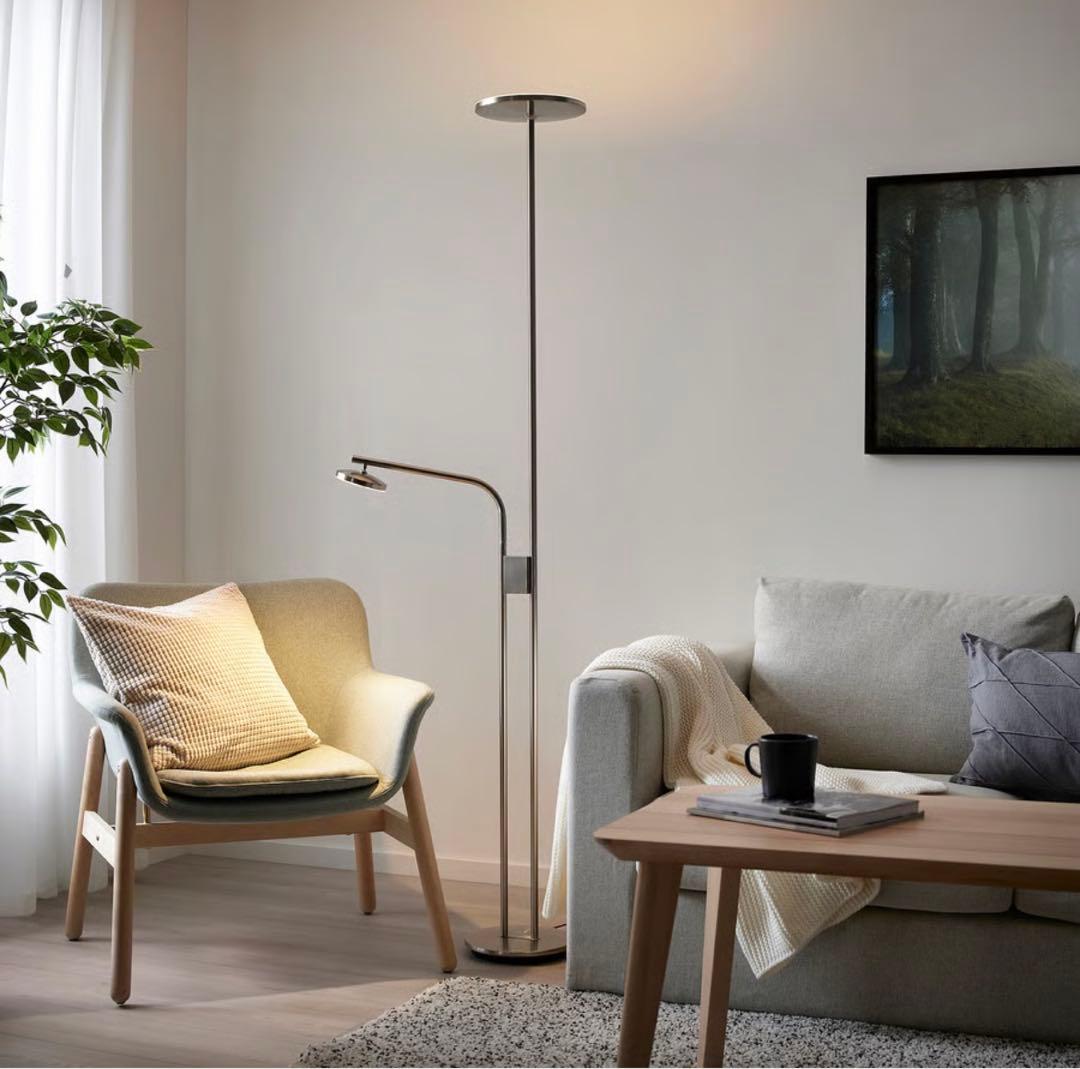 IKEA ISJAKT イスヤクト LEDフロアアップライト/読書ランプ