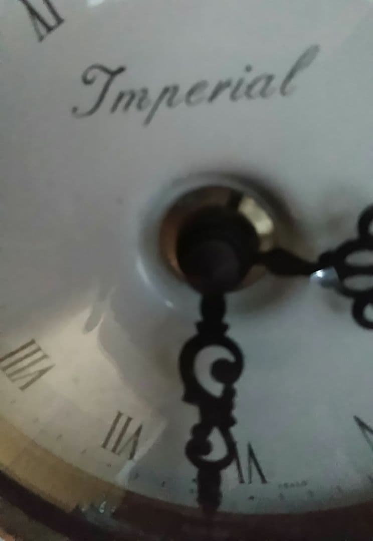 インペリアル　大理石置き時計　小物入れ　セット　アンティーク　ロココ調