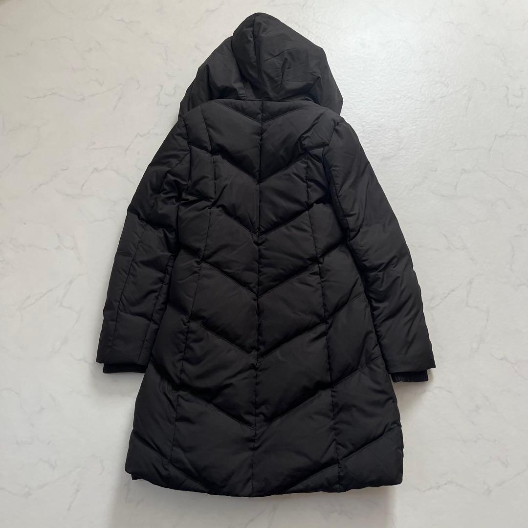 ローレンラルフローレン　ダウンコート　ショールカラー　フード　ロング　黒　M相当