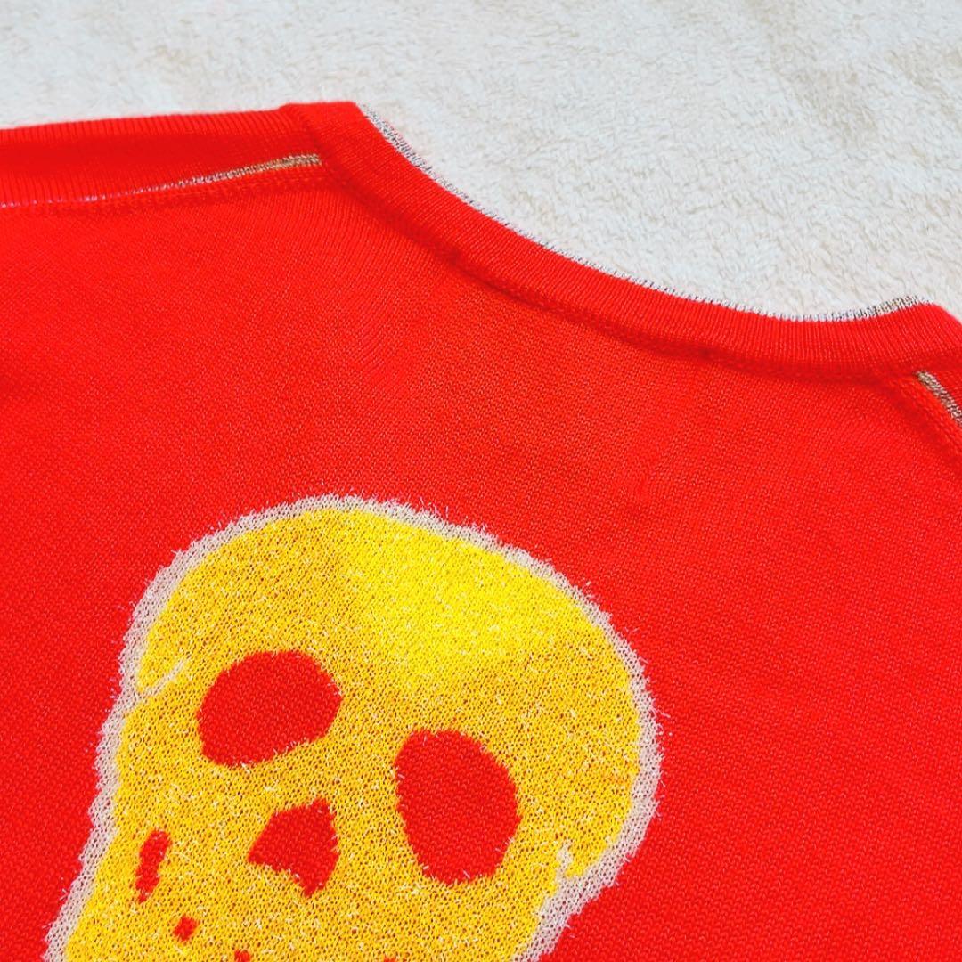 美品　マークアンドロナ　ウール　ニット　セーター　シルバー　ラインストーン　ラメ