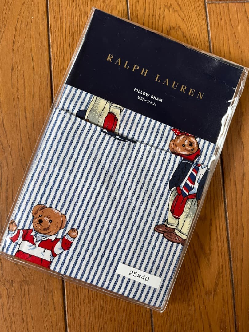 今週終了～ラルフローレンのクッションカバー　ポロベア　２５ｃｍ×４０ｃｍ