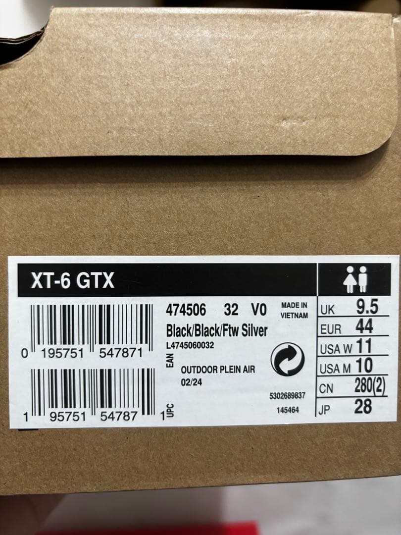 極美品☆SALOMON xt-6 gtx 28cm サロモン　ゴアテックス