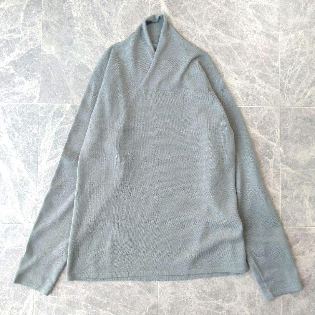 033 ヨーガンレール カシミヤ100% ハイネックニット セーター グリーン