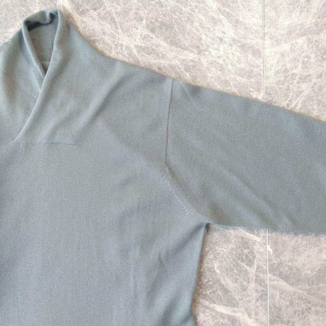 033 ヨーガンレール カシミヤ100% ハイネックニット セーター グリーン