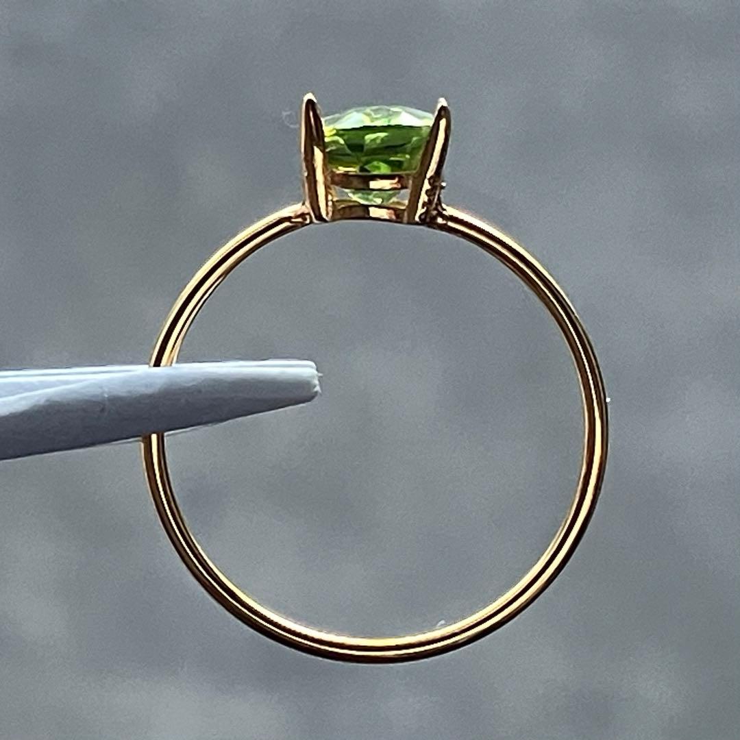【きゅうさまご確認用】ペリドットのオーバルファセットリング1229