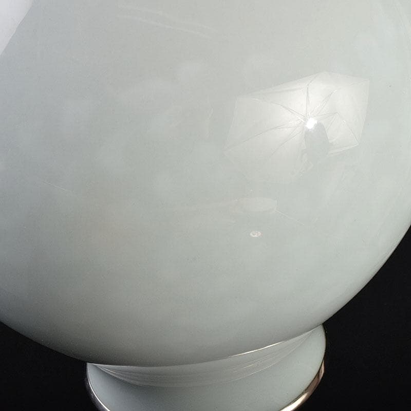 Gojyo　七宝焼　安藤七宝店造　青玉釉唐草文花瓶　共箱　D　R9181H