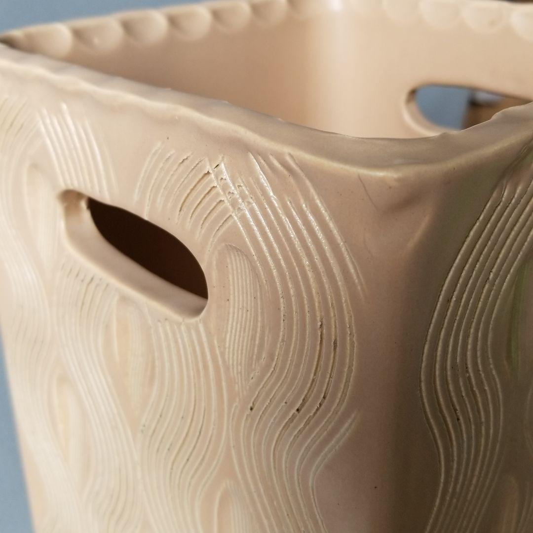 信楽焼 傘立て正角波紋 高さ４５cm