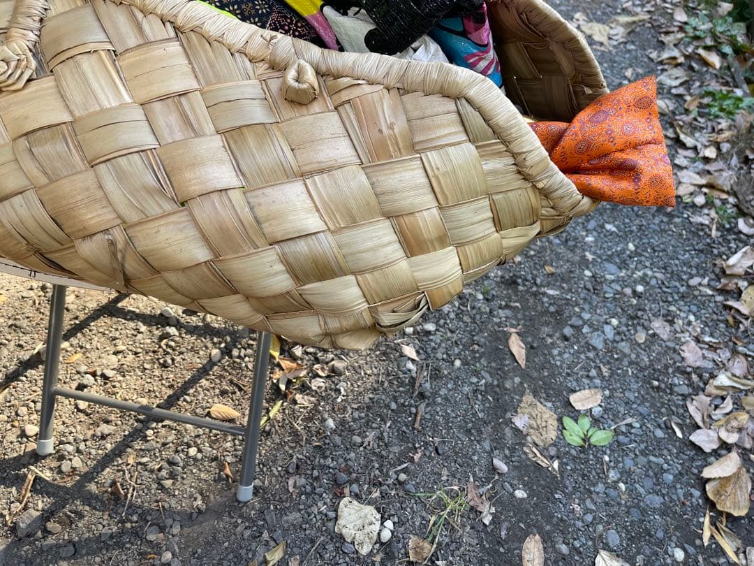 大きめ天然素材かごバッグ