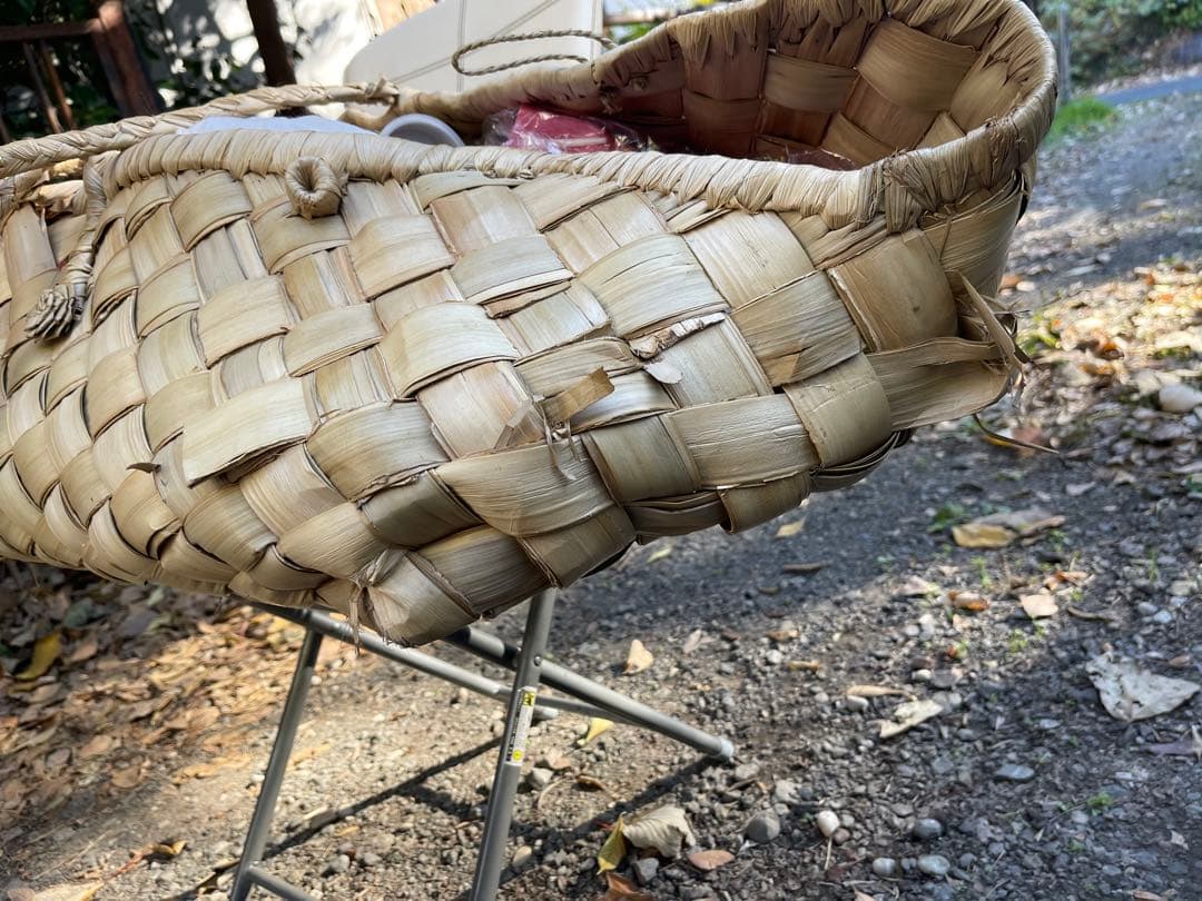 大きめ天然素材かごバッグ