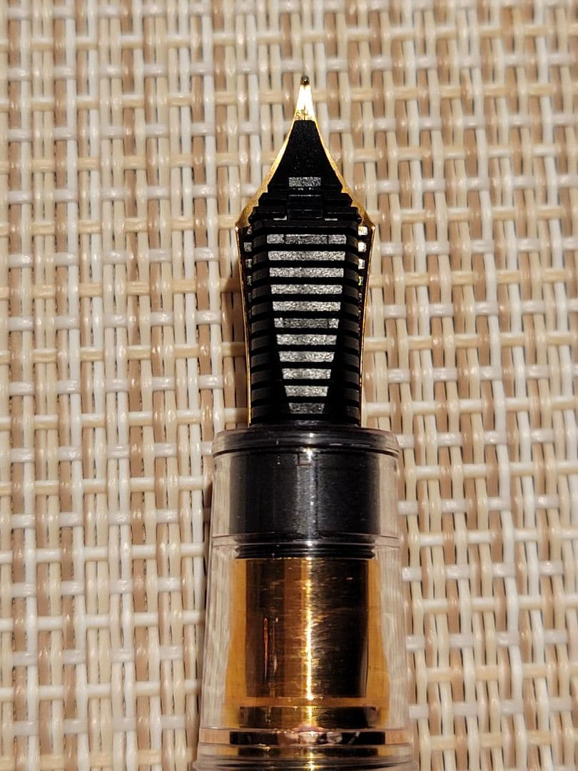 【希少】セーラー万年筆　21k　ピンクゴールド　クリア　限定品 MF