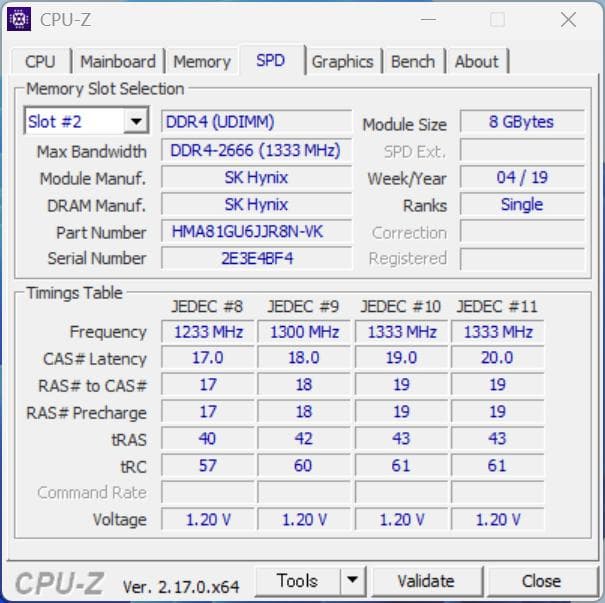 <動作確認済み>DDR4 8GB×4枚 32GB sk1
