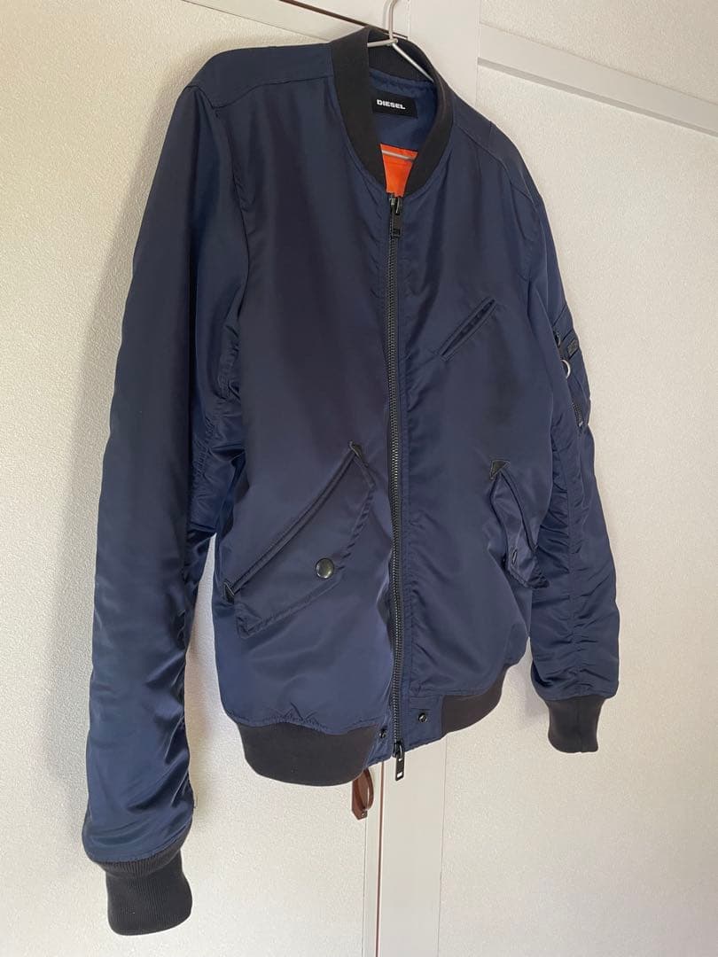 美品 DIESEL レア MA-1ボンバージャケット ネイビー L 日本L〜XL