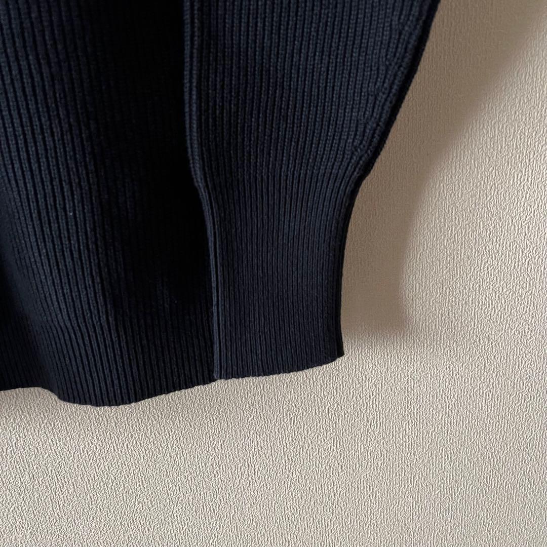 ジルサンダー ハイネック 長袖ニット ネイビー 30 XS相当 イタリア製